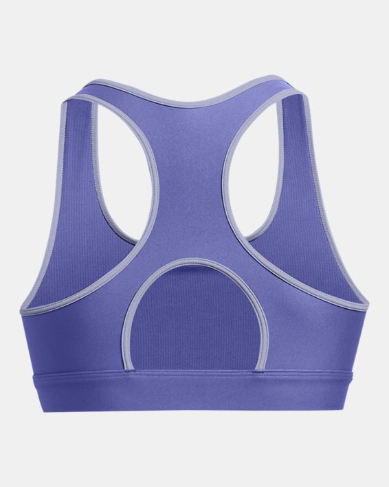 Women's HeatGear® Mid Padless Sports Bra, Purple, pdpMainDesktop image number 9